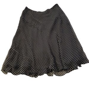 Kate Hill Black Pleated Midi Skirt
